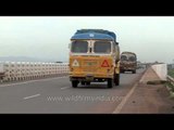 Vehicles traveling over Mahanadi Bridge - Cuttack, Odisha