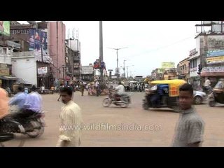 Traffic police controlling traffic in Cuttack