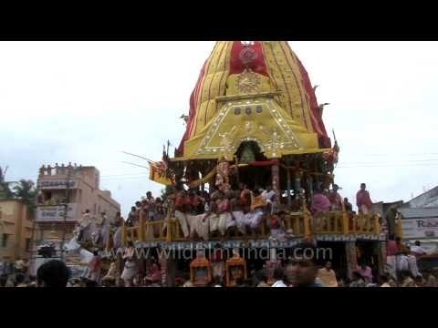 Devotees sing and dance as chariots come out of the temple: Odisha