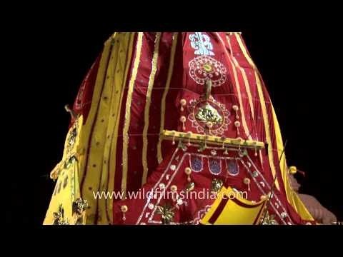 Decorated chariots of Lord Jagannath, Balabhadra and Goddess Subhadra
