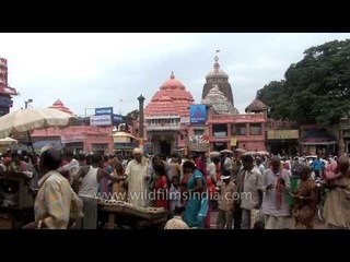 Mass gathering of devotees in front of Jagannath Temple