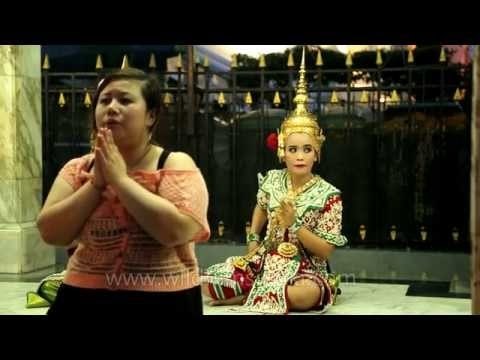 Evening prayer at Erawan Shrine, Bangkok