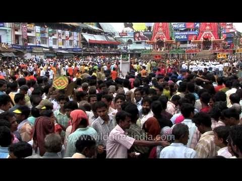 Devotees wait to pull three chariots during Rath Yatra - Odisha