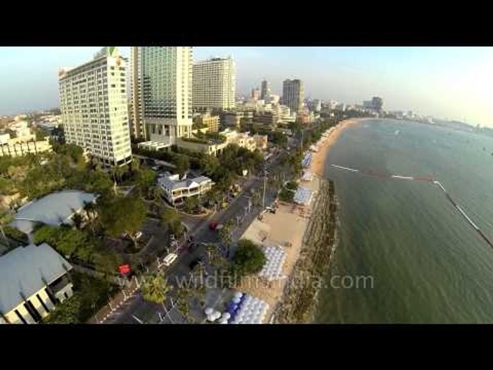 Aerial view of Pattaya beaches - Thailand