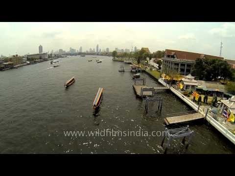 Chao Pharaya River, Thailand : Aerial view
