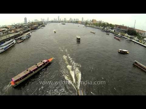 Express boats on Chao Phraya River, Bangkok