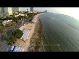 Pattaya beaches in Thailand as seen from the air