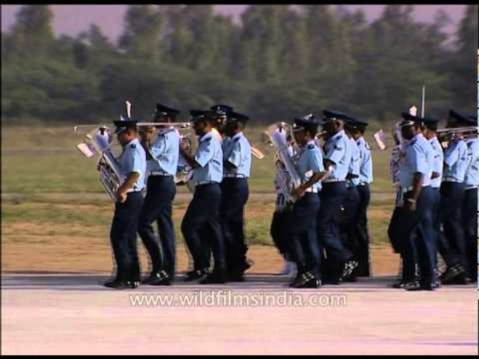 IAF officers march to the tunes of Air Force band