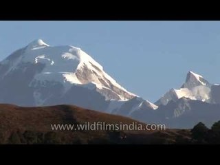 Banderpunch White Peak and Kalanag Black Peak from Gidara, Uttarakhand