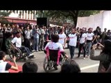 Disabled dancers get ready for their performance : One Billion Rising