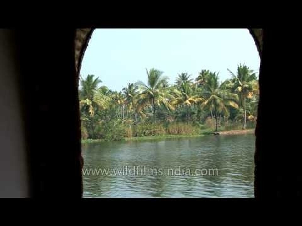 Houseboat on backwaters of Kerala