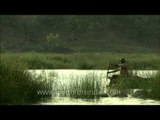 Paddling along Ken River - Panna National Park