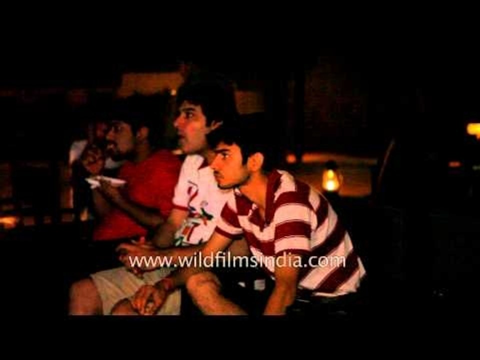 Wildlife enthusiasts watching documentary: 'The Tiger Kill'