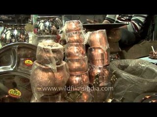 Utensils shop in Varanasi