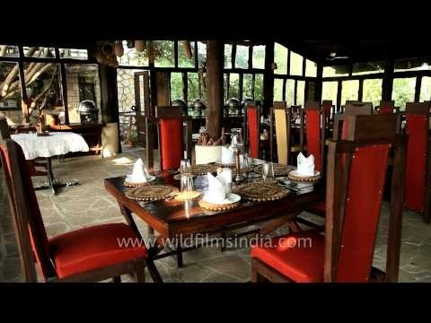 Dining hall of Ken River Lodge, Madhya Pradesh