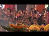 Devotees gathered for 'Sai aarti' at Saisthanam temple