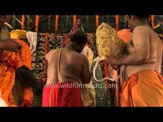 Priest from Shirdi decorating Sai Baba's idol - Saisthanam temple, Dehradun