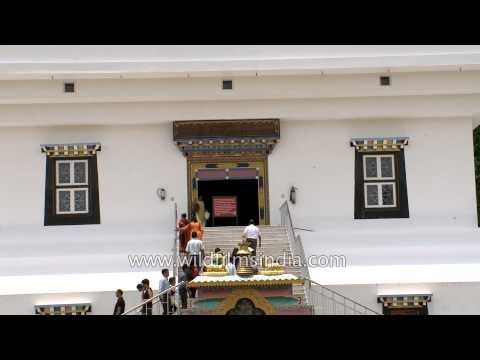 Stupa of the re-established Mindrolling Monastery, in Clement Town, Dehradun