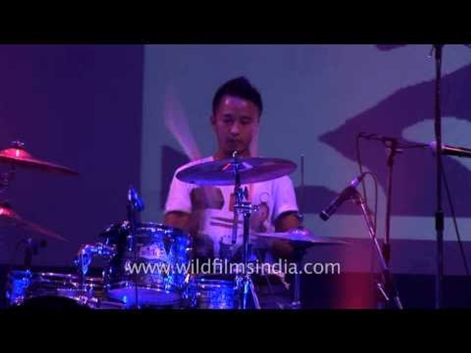 Alobo Naga and the band performing at NagaFest Delhi