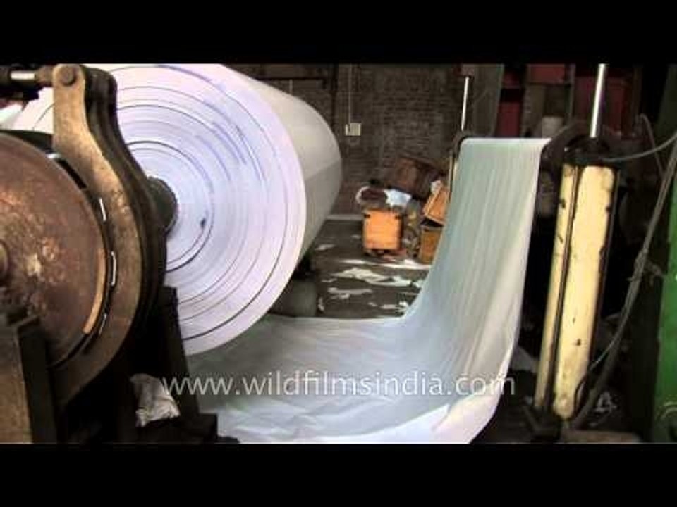 Recycled paper into new paper products