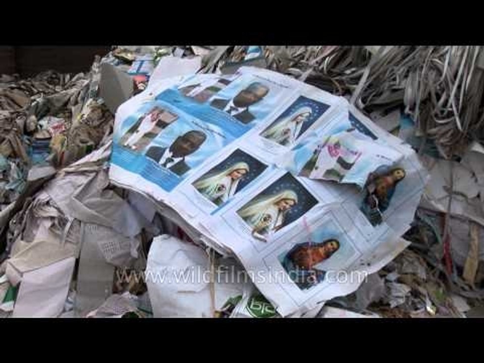 Recycling yard that recycles European waste in India