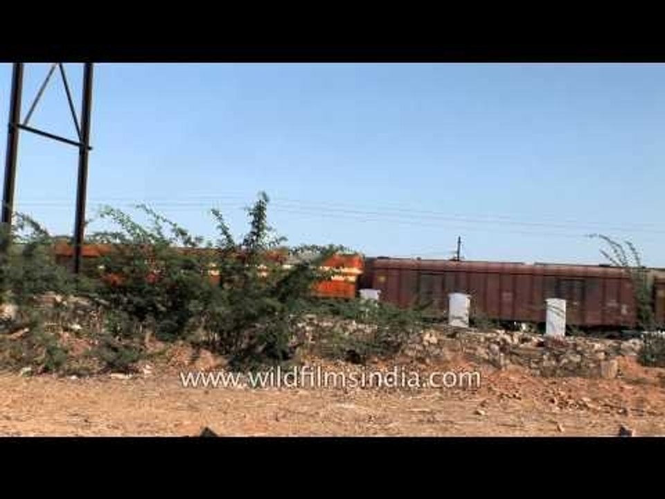 Cargo train passing through Jodhpur
