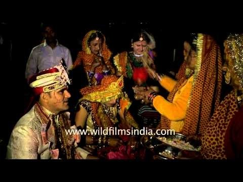 Newly-weds couple being blessed : Kumaoni wedding