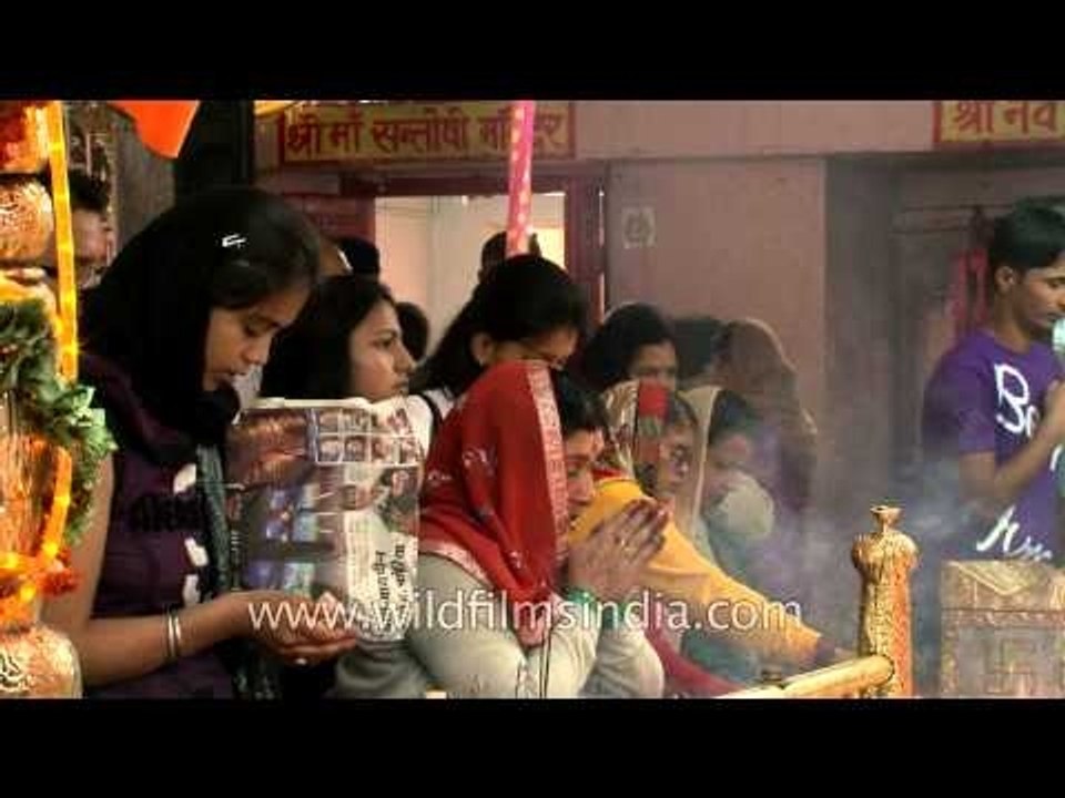 Devotees at Naina Devi Temple, Nainital
