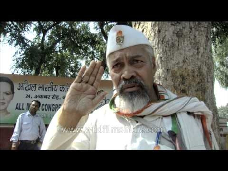 Congress supporter speaks on camera