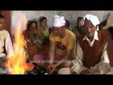 Havan kund fire warms up proceedings of wedding in Kumaon