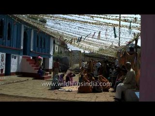 Uttrakhandi women gathered to make 'suwal pathai' during a wedding