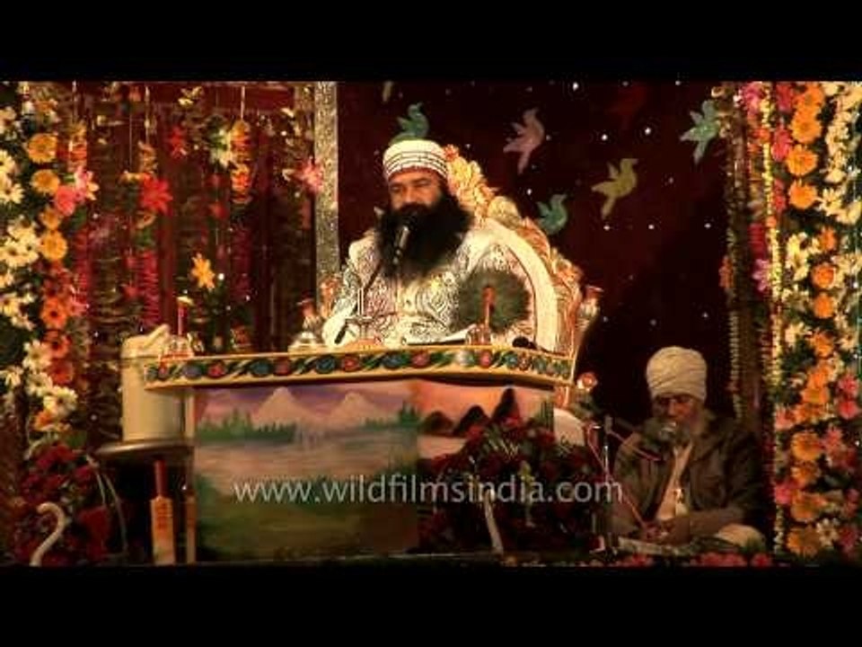 Baba Ram Rahim Singh addressing the congregation: Dera Saccha Sauda