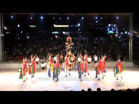 Various forms of Indian martial arts together on one stage