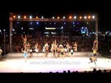 Mallakhamb team performs on the pole