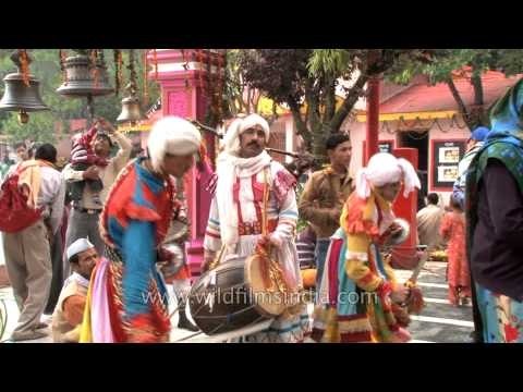 Bagpipers performing during the Nanda Devi Fair