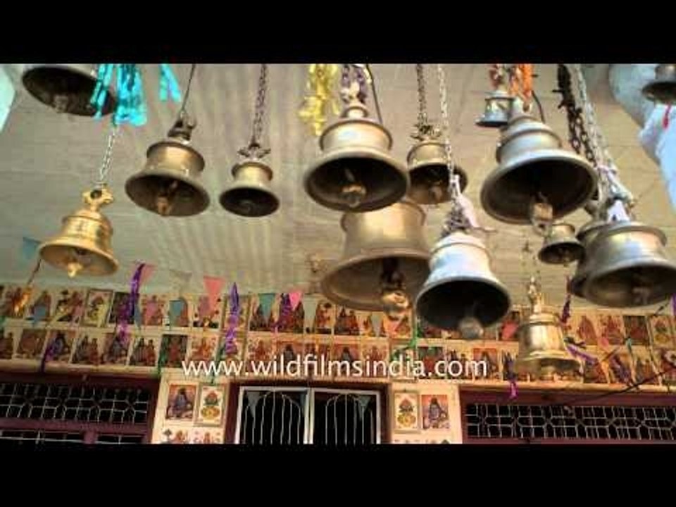 Bells at the entrance of the Lord Shiva temple: Regdu, Uttarakhand