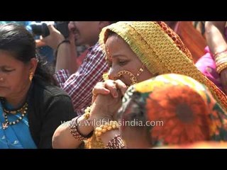 Group of kumaouni women making 'suwal pathai' : Pre-wedding ritual