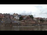 Boating on the banks of holy river Ganges - Varanasi