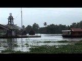 Alleppey houseboat drifting on the backwater's of Kerala