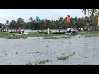 Kerala snake boat race in progress