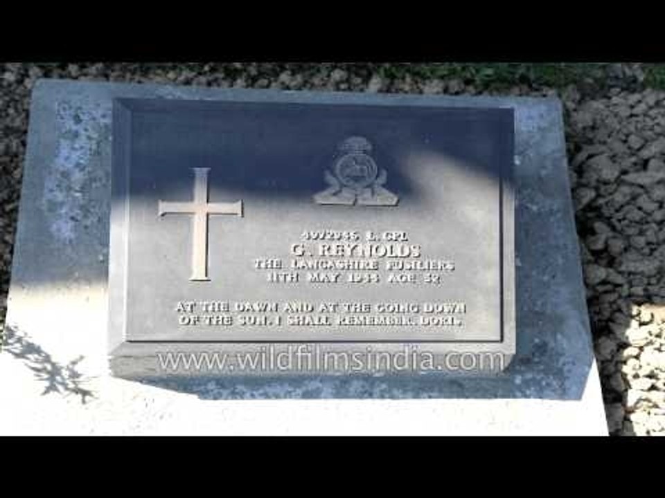 Tombstones of the brave soldiers: WW II cemetery, Kohima