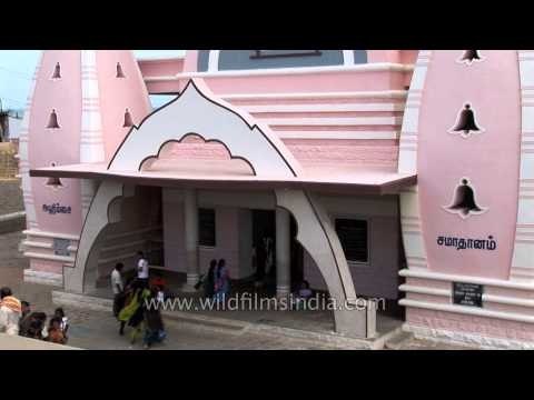 Visitors at Gandhi Memorial, Kanyakumari