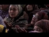 Tearful prayers at Makhdoom Sahib Shrine in Srinagar