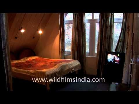 Living room of JKTDC guest hut at Chashme Shahi, Kashmir