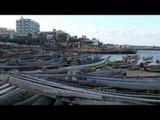 Fishing boats on the beach in Kanyakumari, India