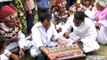 Local musicians performing in open space during Holi Festival, Jaipur