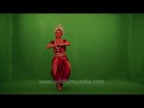 Odissi dance from India - green screen
