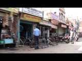 Hustle-bustle of daily activity on the streets of Varanasi