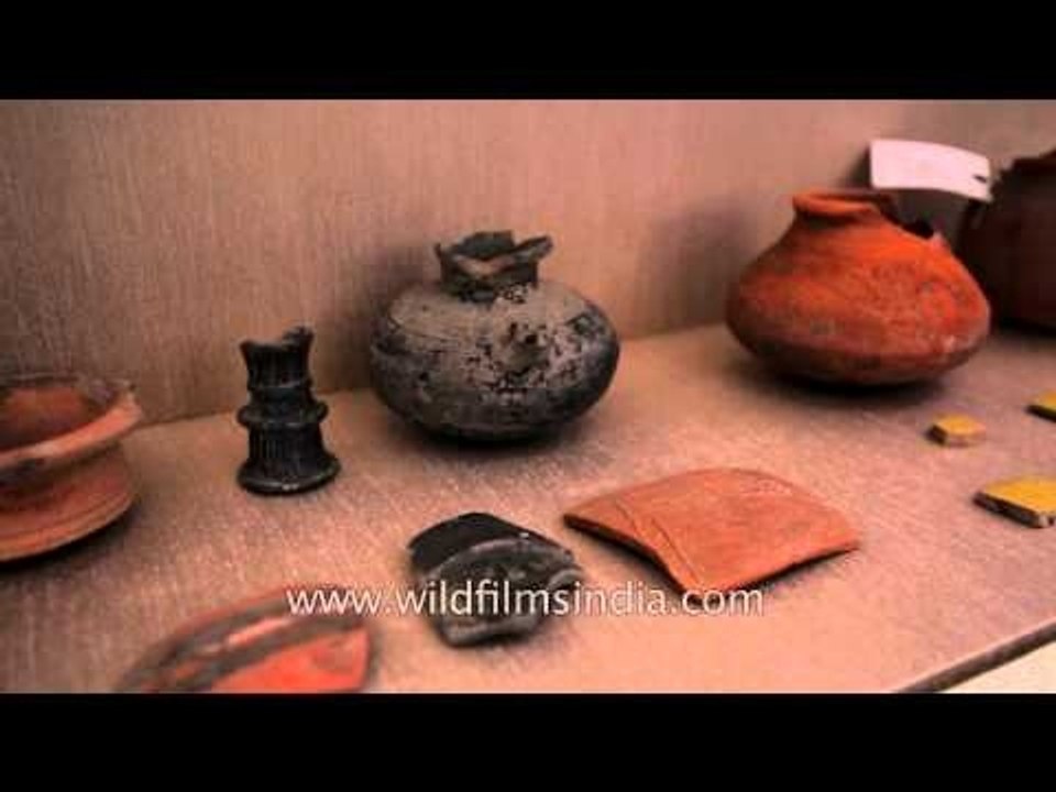 Visitors exploring the artefacts in Purana Qila, New Delhi