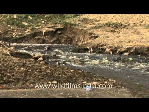Polluted banks of River Ganges in Varansi